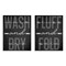 Stupell Industries Laundry Words in Black 2pc Wall Plaque Set, design by Marcus Prime